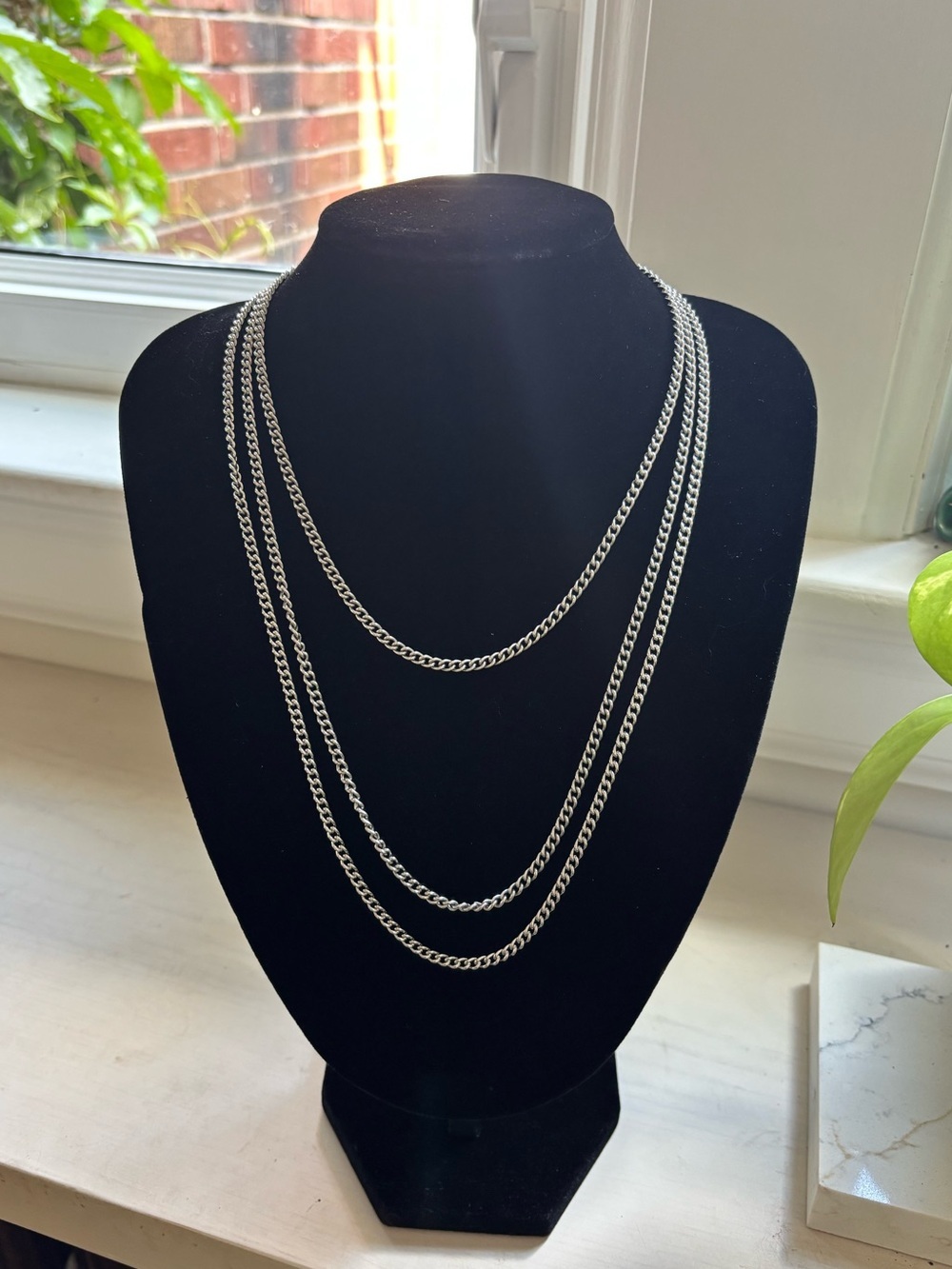 Stainless Steel Chain Necklaces -Bundle of 3 Separate Chains in Various Lengths